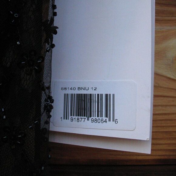 Mac Duggal 68140 Womens Black Embellished Feather Strapless Column Dress - Picture 14 of 14